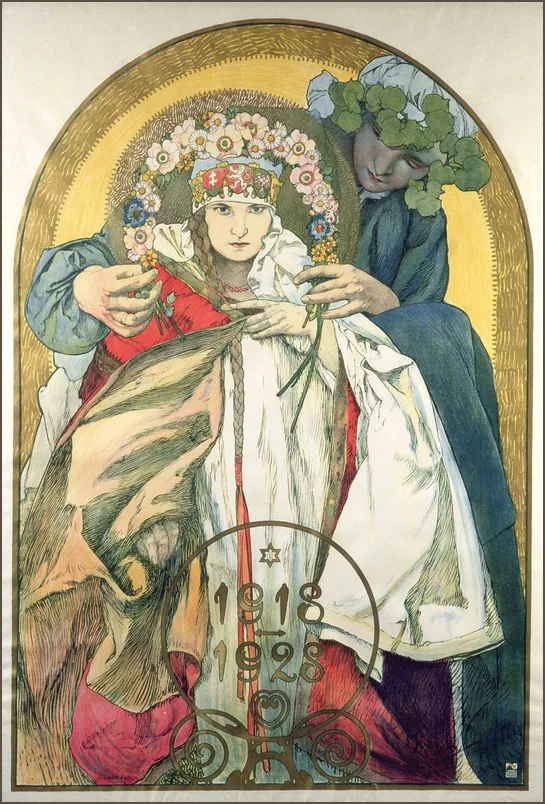 Муха — Плакат к 10-летию Чехословакии (1918-1928)