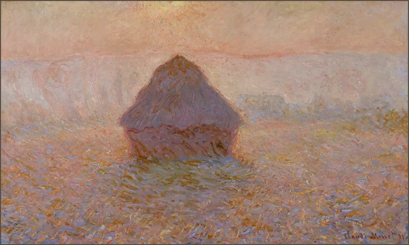 Моне — Стог сена, солнце в тумане