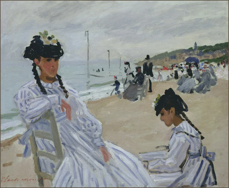 Моне — Пляж в Трувиле (1870)
