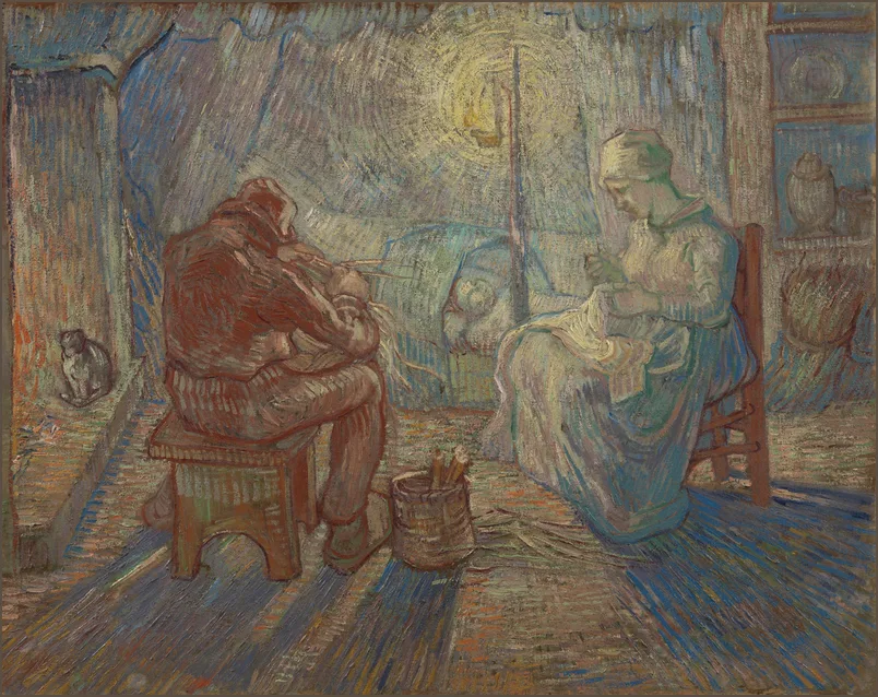 ван Гог — Вечер - Бессонная ночь (по Милле)