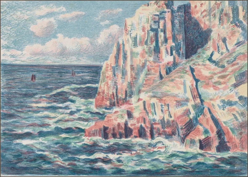 Люс — Море в Камаре, Красные скалы