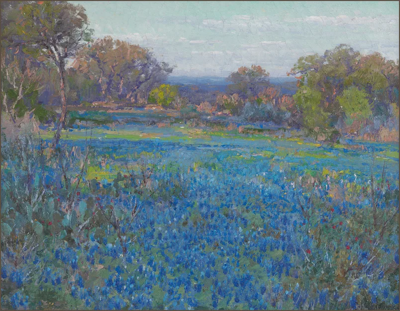 Ондердонк — Поле голубых люпинов (A Field of Blue Bonnets, Late Afternoon Sunlight)