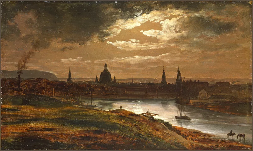 Даль — Дрезден в лунном свете