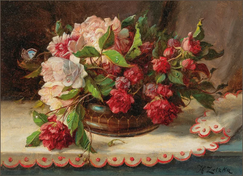 Зацка — Розы и бабочка
